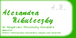 alexandra mikuleczky business card